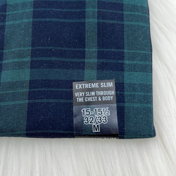 Calvin Klein Men's Stain Shield Extreme Slim-Fit Non-Iron - Green Multi - M NWT - Picture 3 of 5